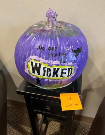 A Picture of a Wicked Theme Pumpkin