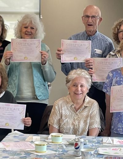 A Picture of a Group Holding Certificates